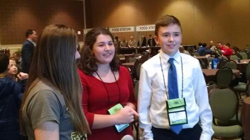 Cassie getting ready to show tech tools that help her learning "catapult".