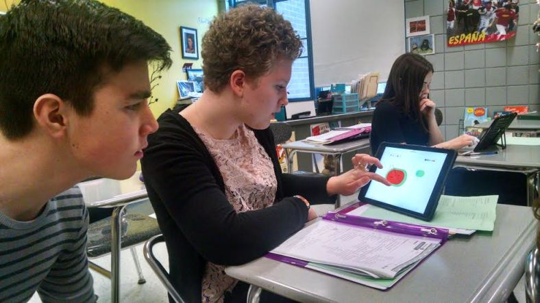 Rachelle's students drawing a watermelon with our "Show Your Work" drawing tool!